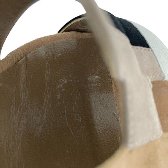 Good Hermes Legend Suede Ankle Strap Wedge Sandals Size 35 Equivalent To 22.5cm - Picture 9 of 10